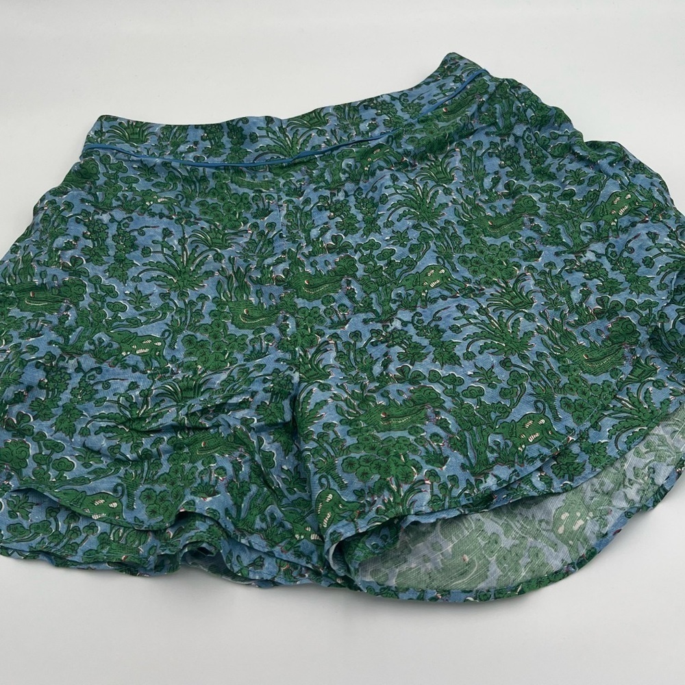 Anthropolgie Elephant Floral Print Rayon Linen Shorts Extra Small- Pre Own - Picture 15 of 15